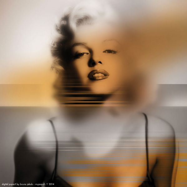 remodel - marilyn monroe - 0.6 x 0.6 m - print auf aludibond gebürstet